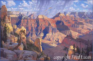 Grand Canyon North Rim by artist Fred Lucas